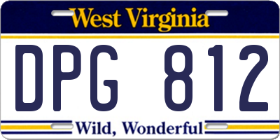 WV license plate DPG812