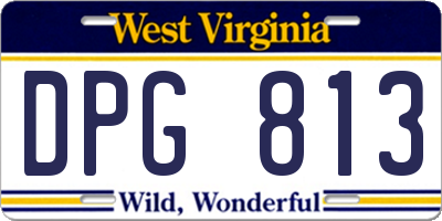 WV license plate DPG813