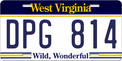 WV license plate DPG814
