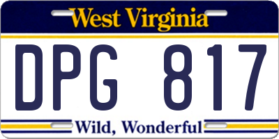 WV license plate DPG817