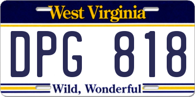 WV license plate DPG818