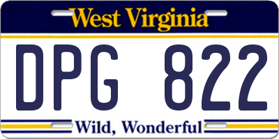 WV license plate DPG822