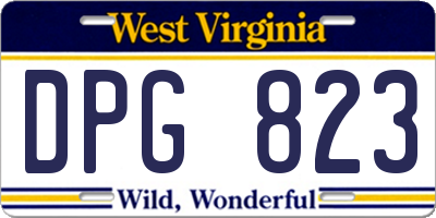 WV license plate DPG823