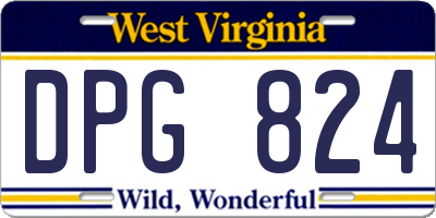 WV license plate DPG824