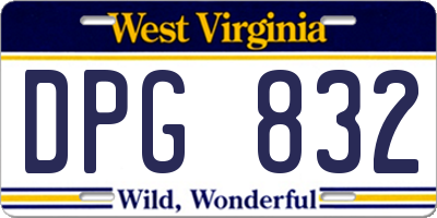 WV license plate DPG832