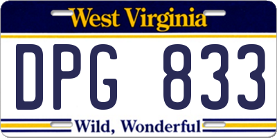 WV license plate DPG833