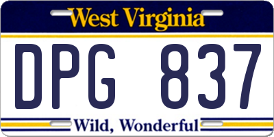 WV license plate DPG837