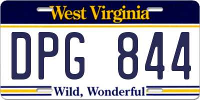 WV license plate DPG844