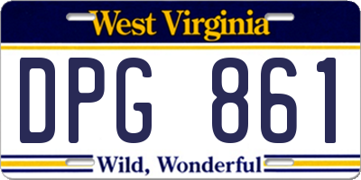 WV license plate DPG861