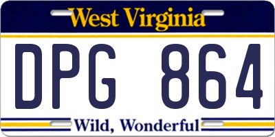 WV license plate DPG864
