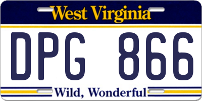 WV license plate DPG866