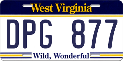 WV license plate DPG877