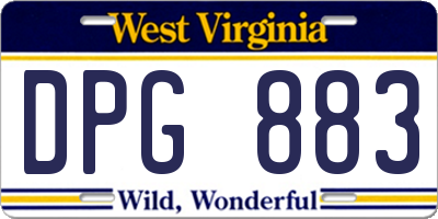 WV license plate DPG883