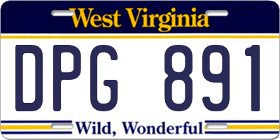 WV license plate DPG891
