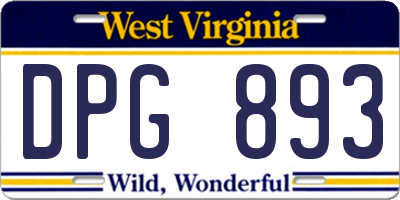 WV license plate DPG893