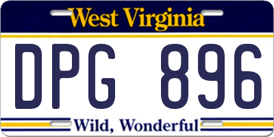 WV license plate DPG896