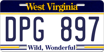 WV license plate DPG897