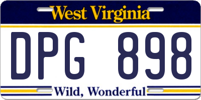 WV license plate DPG898