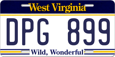 WV license plate DPG899