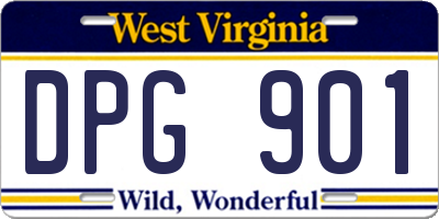 WV license plate DPG901