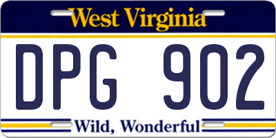 WV license plate DPG902
