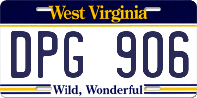 WV license plate DPG906