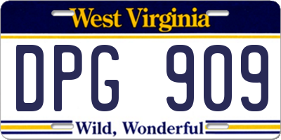 WV license plate DPG909