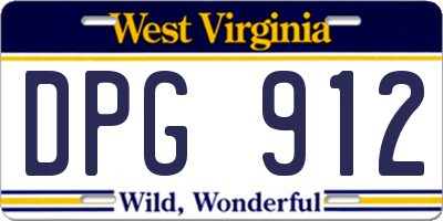 WV license plate DPG912