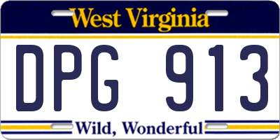 WV license plate DPG913