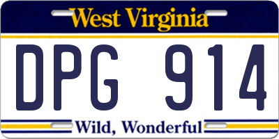 WV license plate DPG914