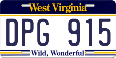 WV license plate DPG915