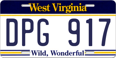 WV license plate DPG917
