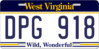 WV license plate DPG918