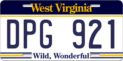 WV license plate DPG921