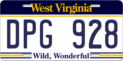WV license plate DPG928