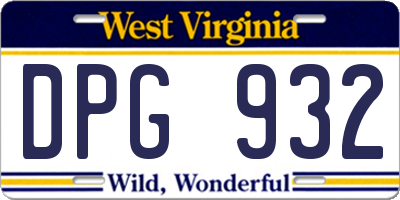 WV license plate DPG932