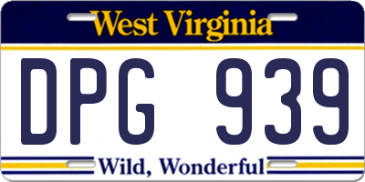 WV license plate DPG939