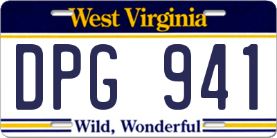 WV license plate DPG941