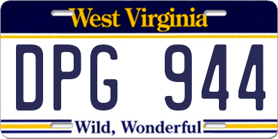 WV license plate DPG944