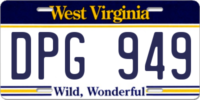 WV license plate DPG949