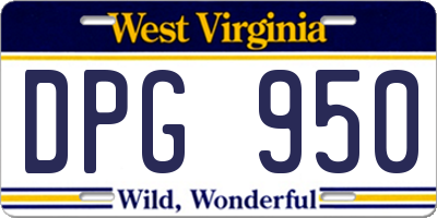 WV license plate DPG950
