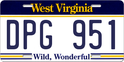 WV license plate DPG951