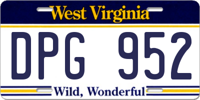 WV license plate DPG952