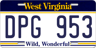 WV license plate DPG953