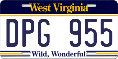WV license plate DPG955