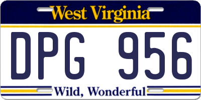 WV license plate DPG956