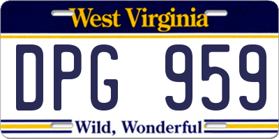 WV license plate DPG959