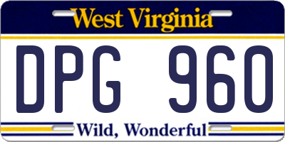 WV license plate DPG960