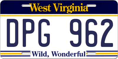 WV license plate DPG962