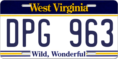 WV license plate DPG963